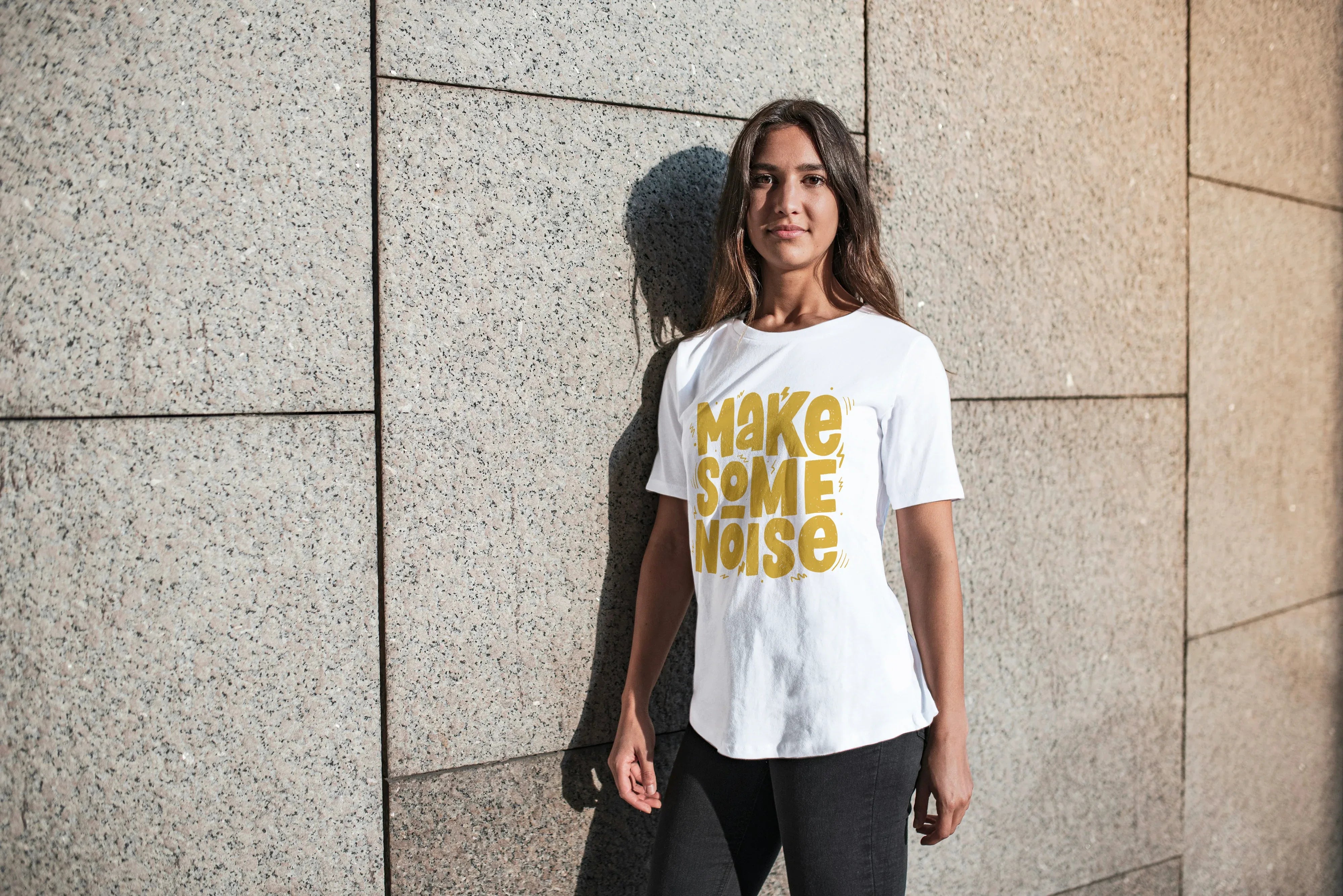 Make Some Noise Graphic Oversized Classic T-Shirt for Women - Not So Suttle