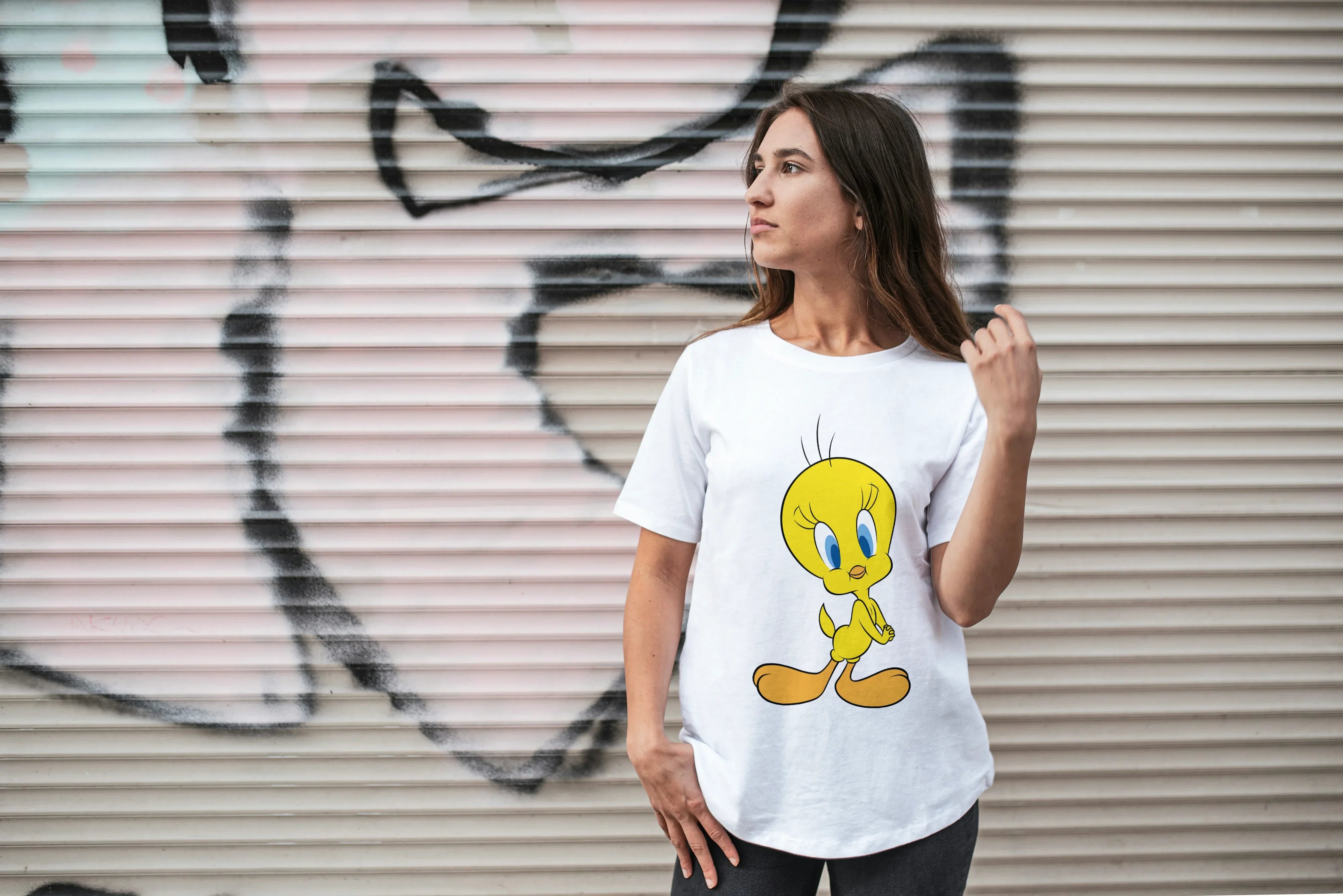 Tweety Graphic Oversized Classic T-Shirt for Women - Not So Suttle