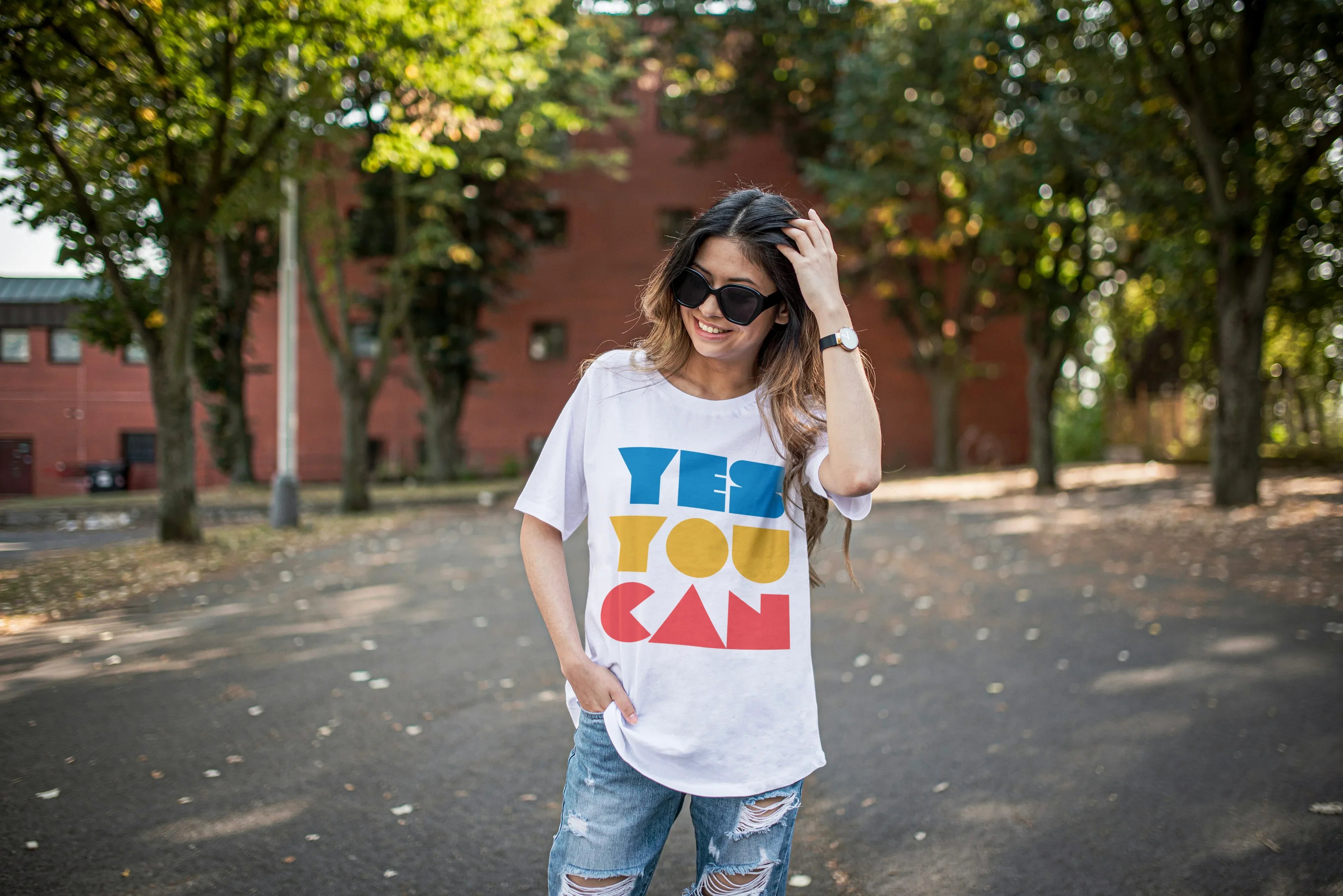 Yes You Can Graphic Oversized Classic T-Shirt for Women - Not So Suttle