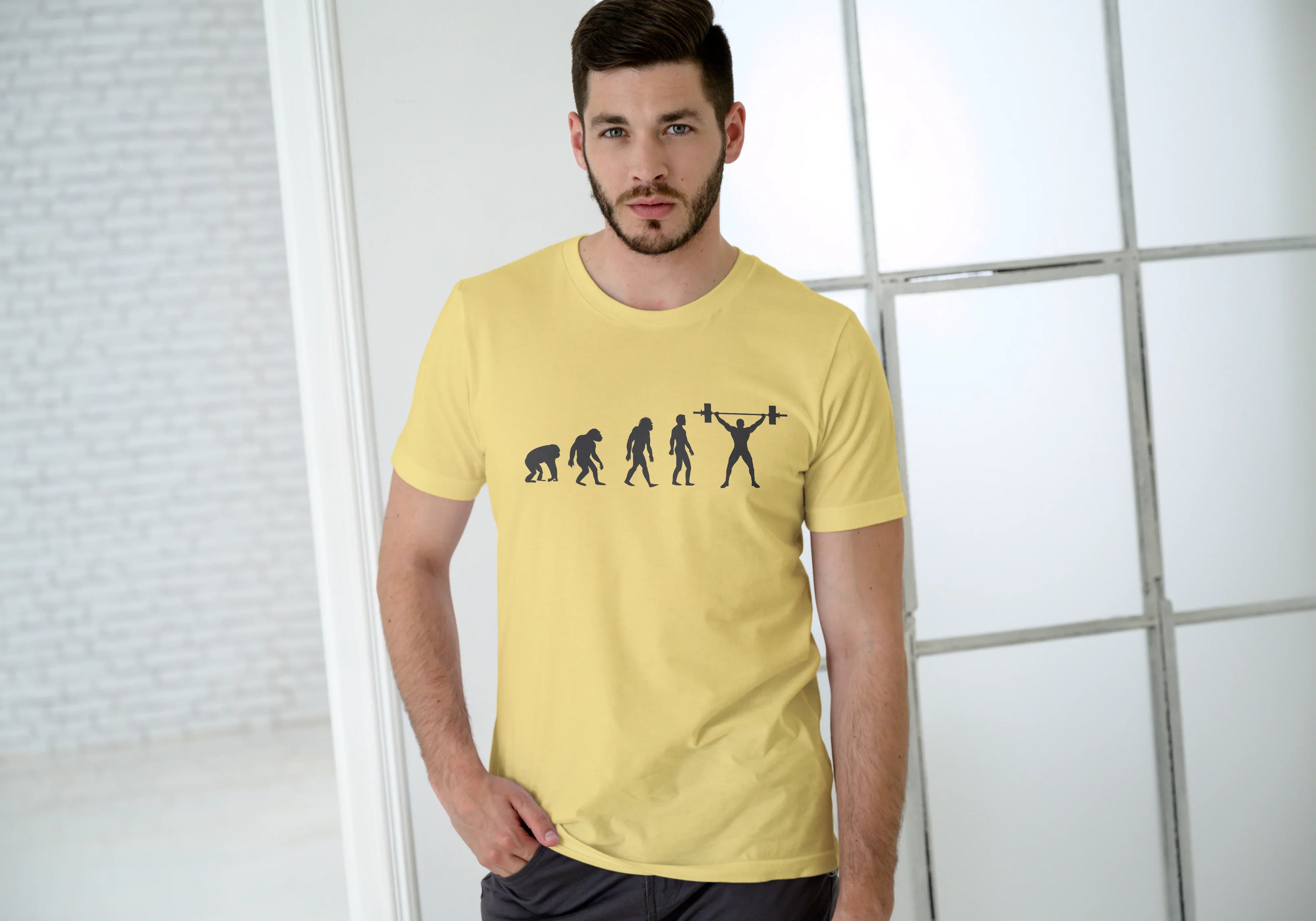 Evolution Graphic Classic Crew T-Shirt for Men - Not So Suttle