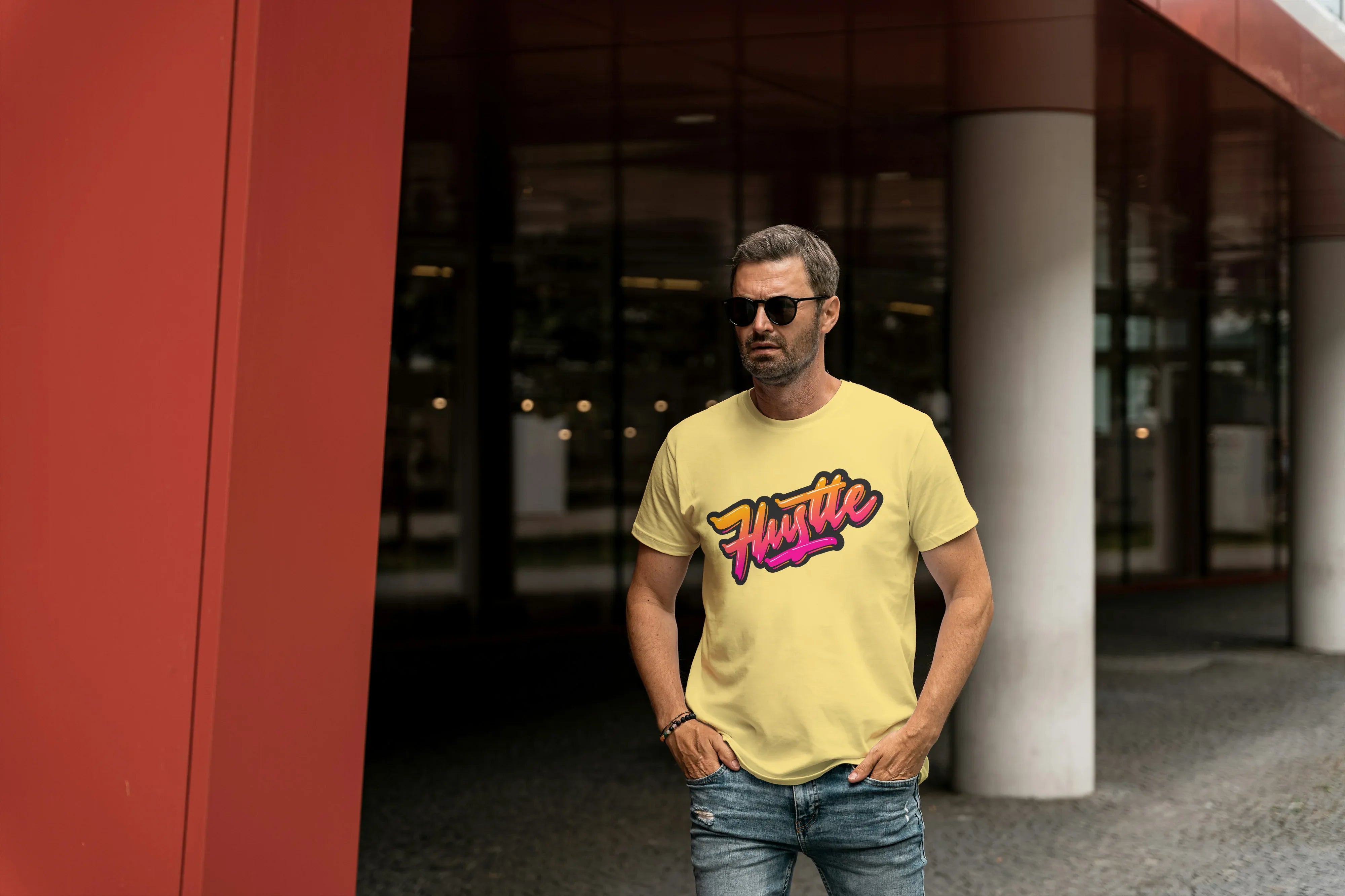 Hustle Graphic Classic Crew T-Shirt for Men - Not So Suttle