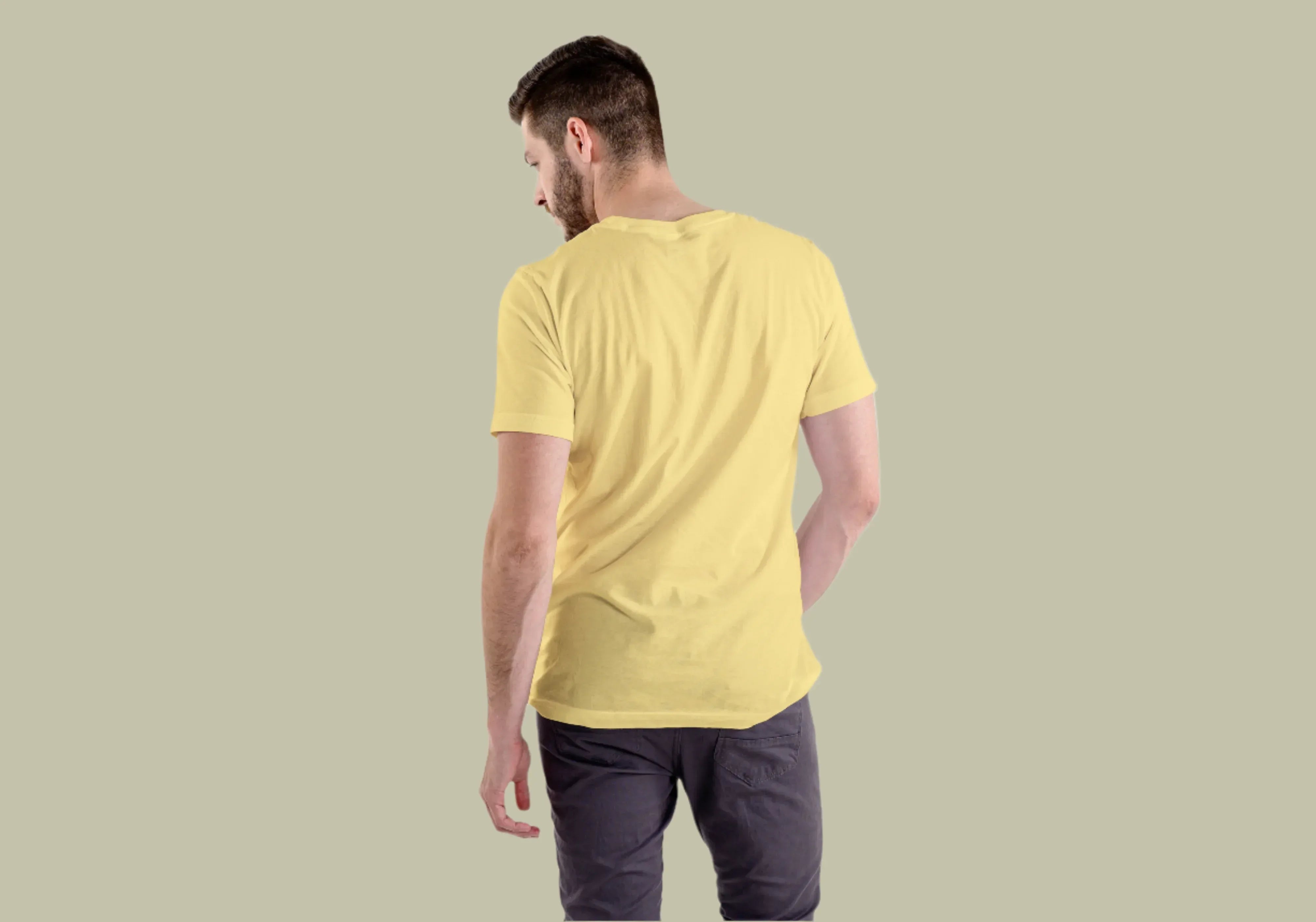 Solid Yellow Classic Crew T-Shirt for Men - Not So Suttle